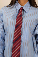 Camicia azzurra con cravatta fiocco manica Vicolo