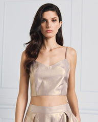 Top bustier metallizzato Access