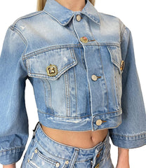 Giacca cropped denim Vicolo