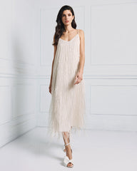 Abito midi con frange Access