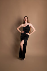 Abito con spallina strassata Dramée