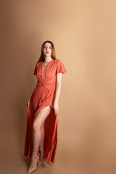 Abito lungo in lurex mezza manica DiveDivine