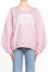 Felpa over con stampa "Avec Style" Vicolo