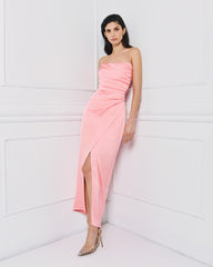 Abito in raso senza spalline Access