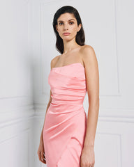 Abito in raso senza spalline Access