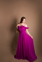 Abito lungo con rouches Vivien Luxury