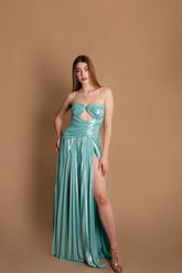 Abito laminato lungo con spacchi DiveDivine