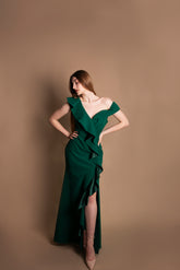 Abito lungo con scollo omerale Vivien Luxury