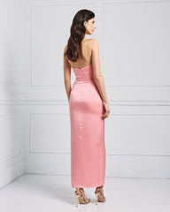 Abito in raso senza spalline Access