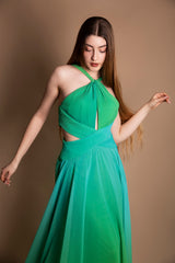 Abito midi scollo americana Carla Ruiz