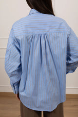Camicia azzurra con cravatta fiocco manica Vicolo