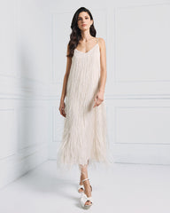 Abito midi con frange Access