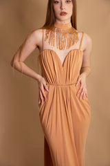 Abito lungo con collana Babylon