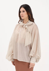 Blusa con fiocco e manica a sbuffo Vicolo