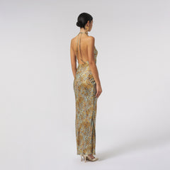 Abito animalier scollo halter Silence Limited