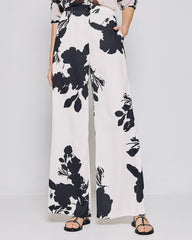 Pantaloni floreali a vita alta Access
