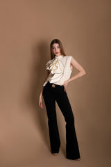 Casacca con rouches fiore Babylon