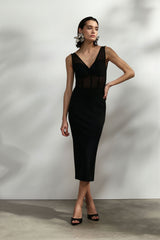 Abito midi con trasparenza Imperial