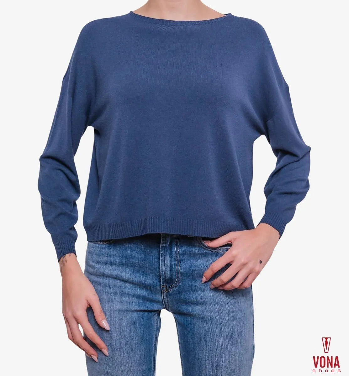 Maglia girocollo a scatola Vicolo