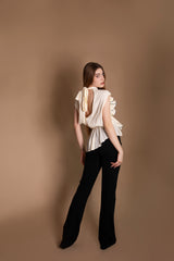 Casacca con rouches fiore Babylon