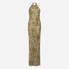 Abito animalier scollo halter Silence Limited