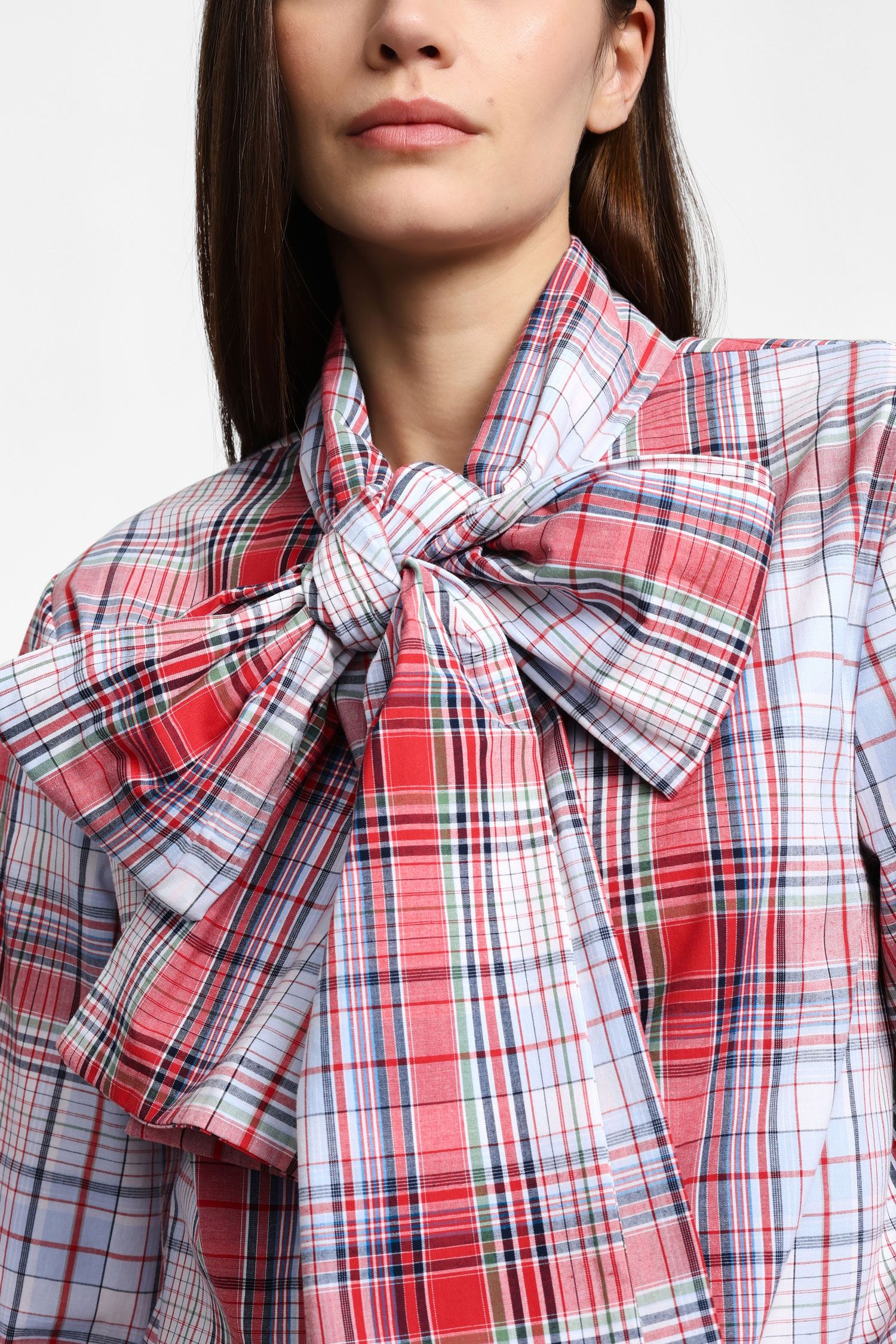 Camicia a quadri con fiocco Imperial