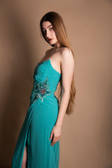 Abito midi con mantella Carla Ruiz