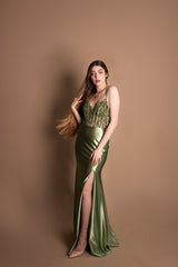 Abito con corpetto strassato Vivien Luxury