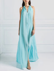 Maxi abito con collana oro Access