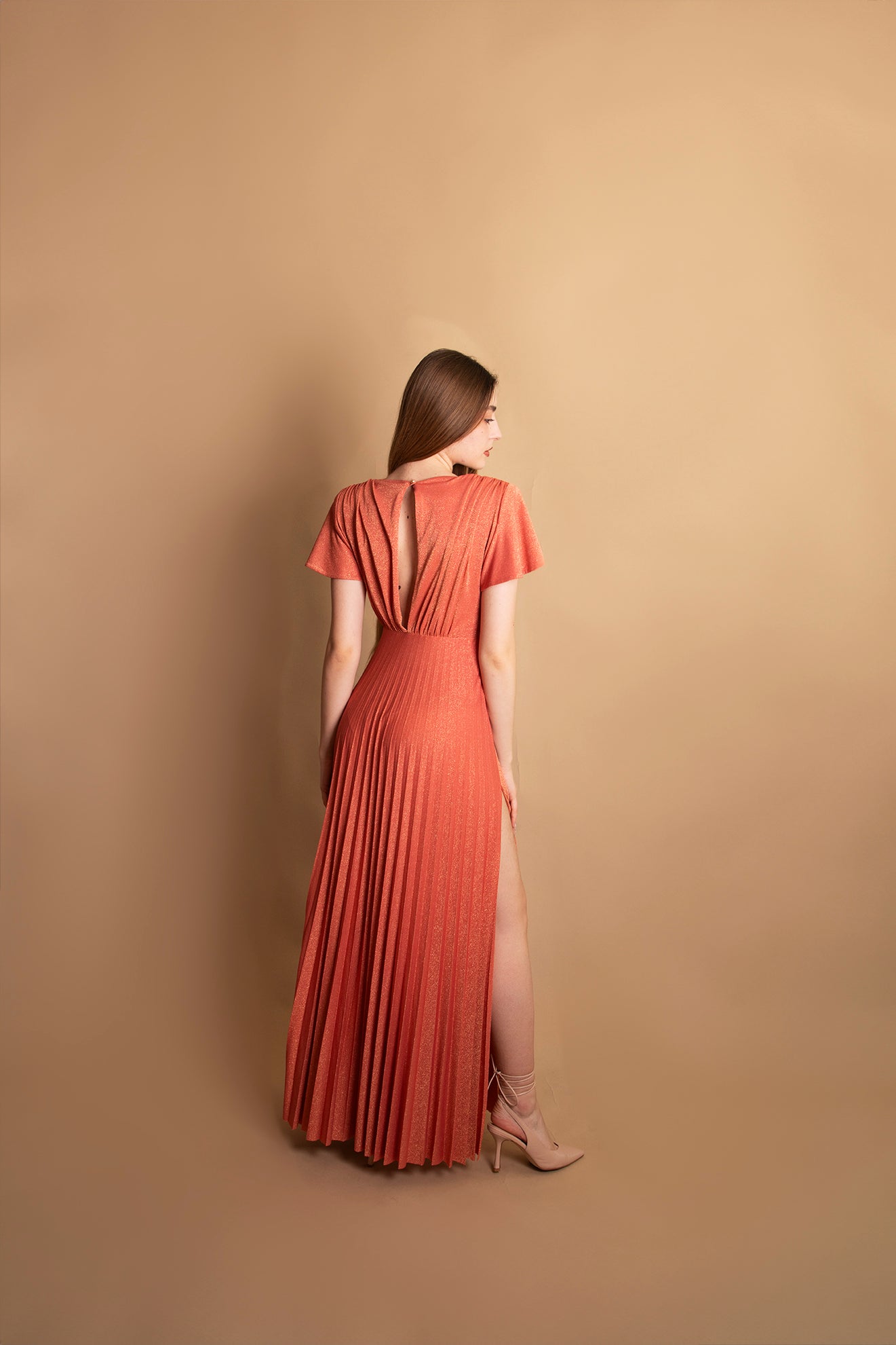 Abito lungo in lurex mezza manica DiveDivine