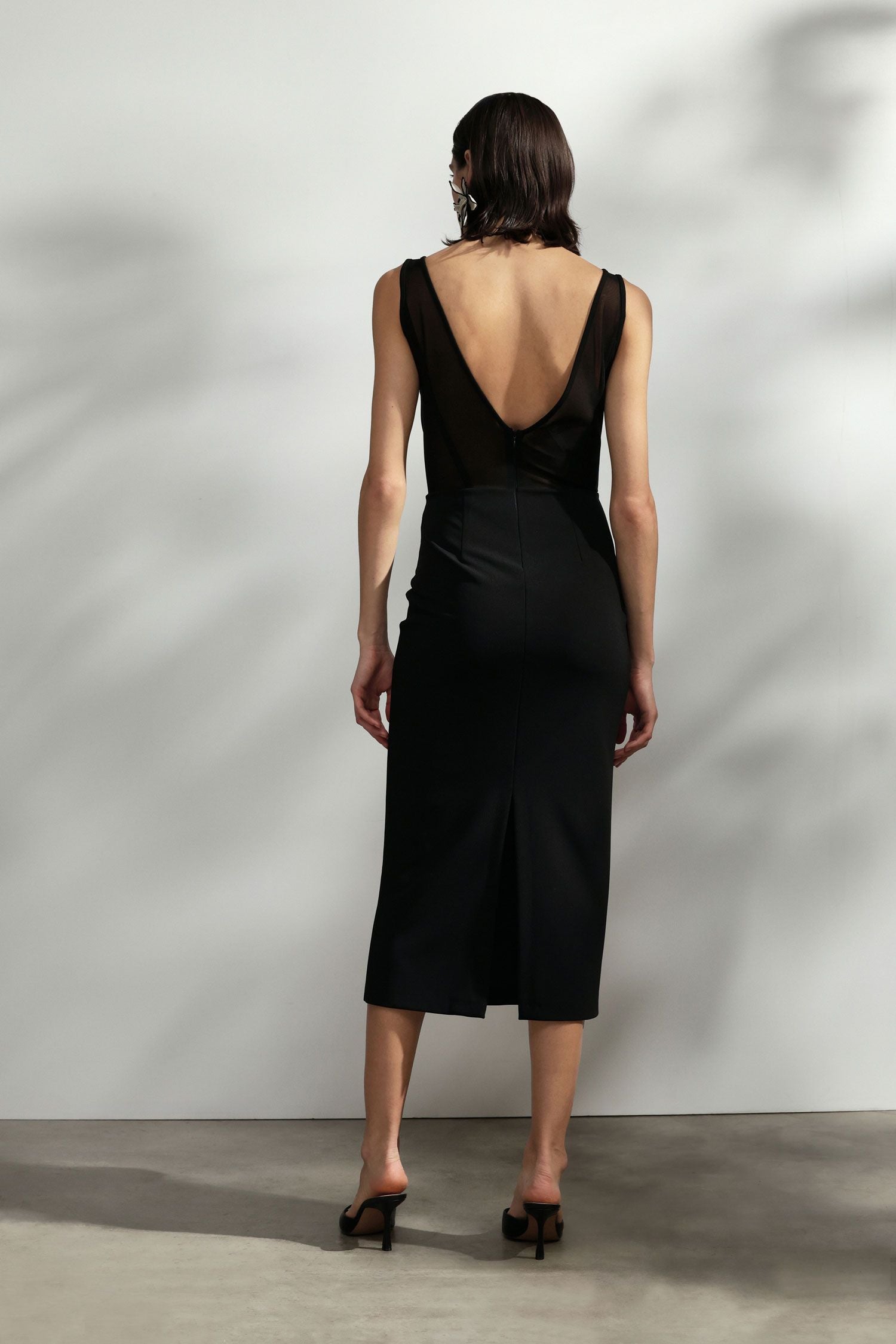 Abito midi con trasparenza Imperial