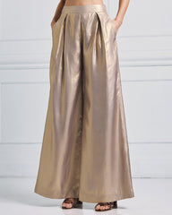 Pantalone effetto metalizzato con pieghe Access