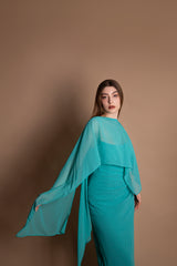 Abito midi con mantella Carla Ruiz