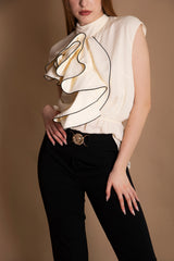 Casacca con rouches fiore Babylon