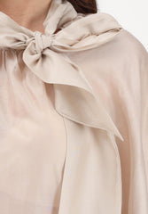 Blusa con fiocco e manica a sbuffo Vicolo
