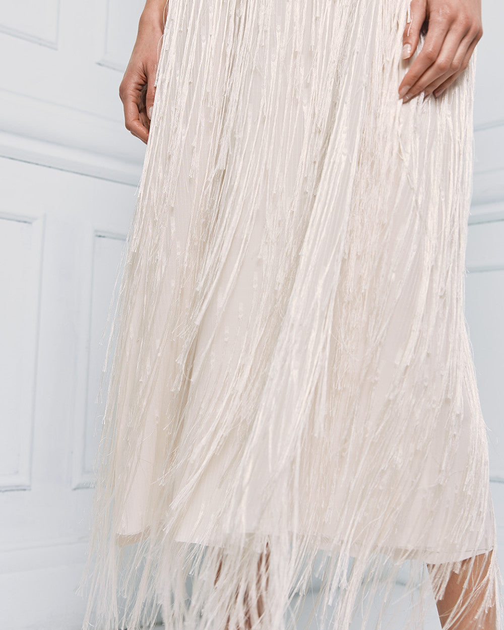 Abito midi con frange Access