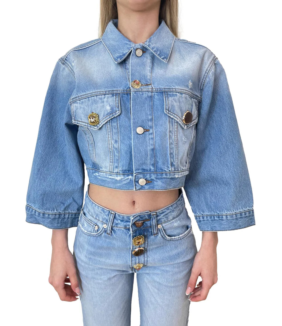 Giacca cropped denim Vicolo
