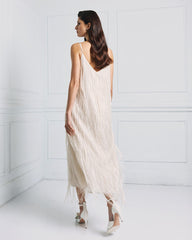 Abito midi con frange Access